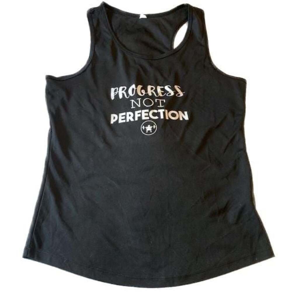 Size L Just Strong Black Workout Tank Top